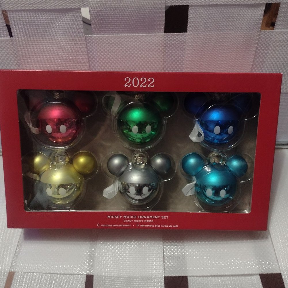 Disney Mickey mouse Hallmark Christmas ornament set